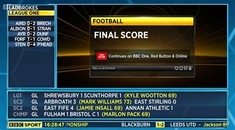 bbc sport football results